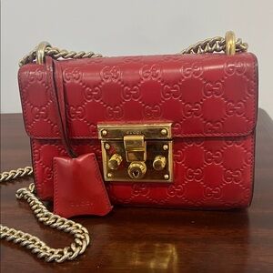 Gucci Guccissima Padlock Chain Shoulder Bag